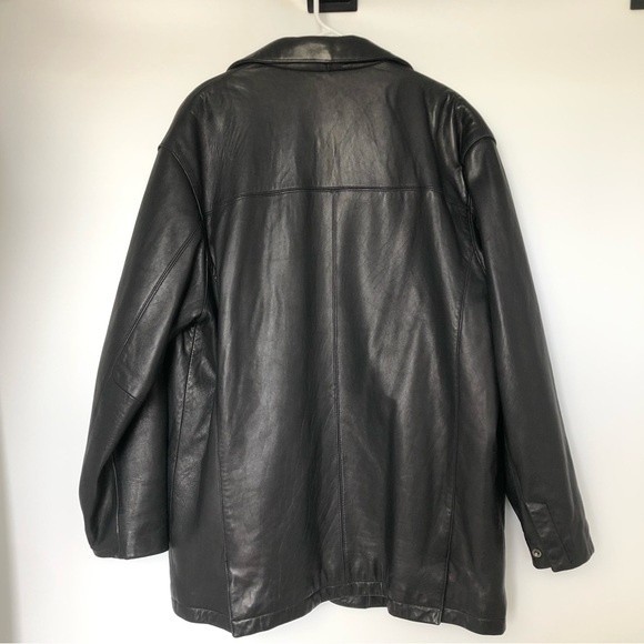 Brandini Mens Leather Coat Jacket - Picture 9 of 10